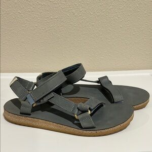 Teva Gray Blue Leather Sandals